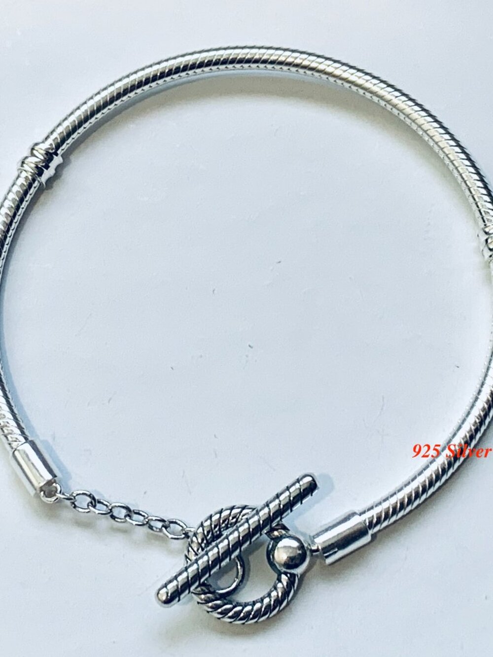 NEW Authentic Pandora T-Bar Snake Chain Bracelet 6.3in - 16cm